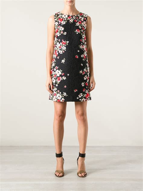 dolce and gabbana black floral dress